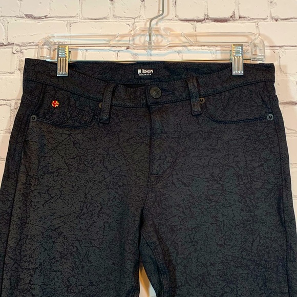 Hudson Nico Mid Rise Super Skinny Black Jeans - Picture 3 of 9